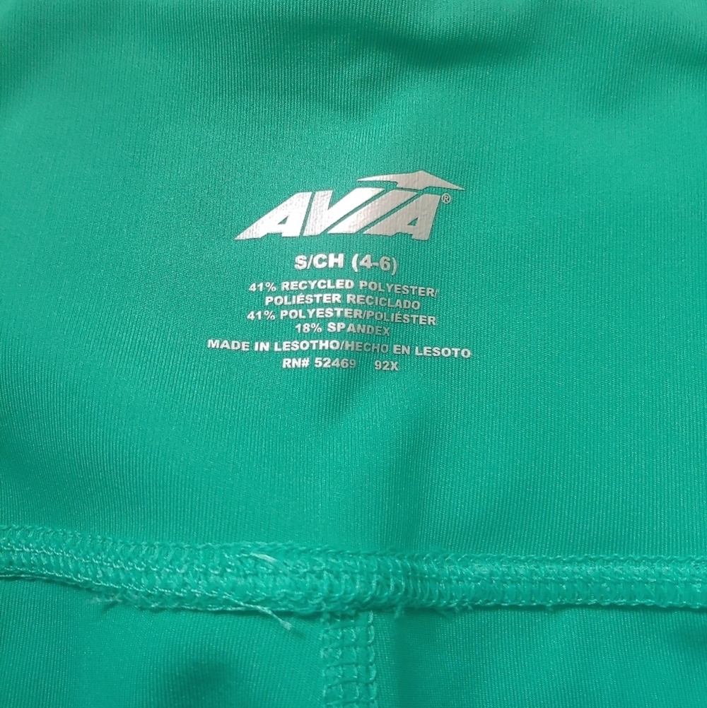 NWOT Avia green stretchy workout leggings - Picture 3 of 5
